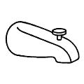1/2 Diverter Tub Spout