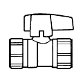 1/2x1/2Fip Gas Ball Valve