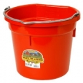 20Qt Red Flat-Back Plastic Bucket