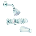 Moen 3-Vlv Tub-Showr Faucet